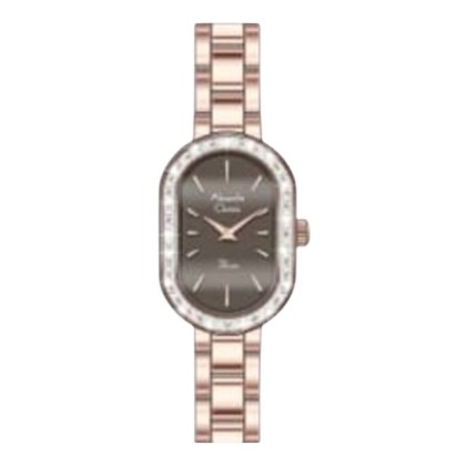 Alexandre Christie ALCW2B96LHBRGDG Dark Grey Dial Rose Gold Stainless Steel Strap Analog Women Watch